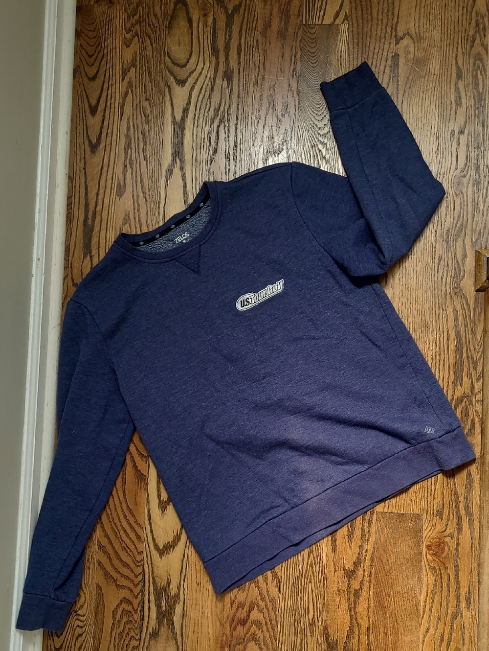 ZELOS Men's Navy Blue Crewneck Sweatshirt Size M
